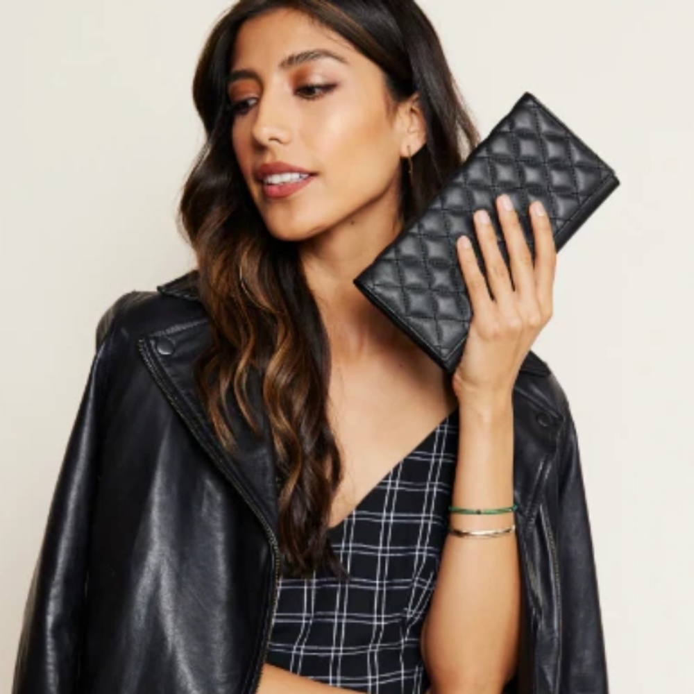 Able Debre Full Grain Leather Quilted Wallet